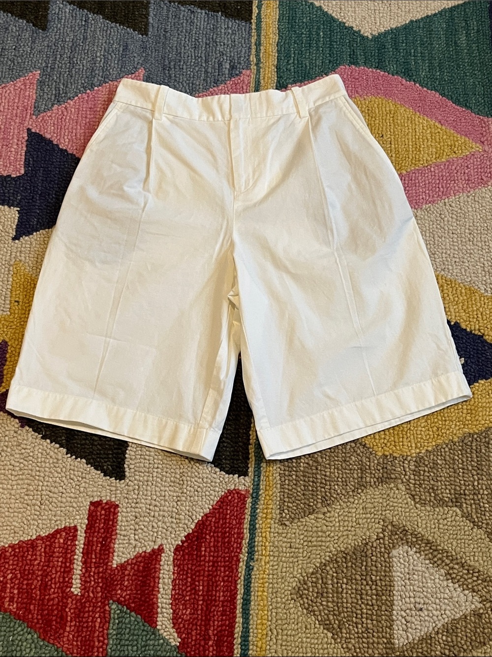 Vince White Tailored Bermuda Shorts